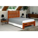 Ver imagem 1 de Cama Queen Size Bari de Madeira Maciça Angelim Pedra/Tauari - Mel