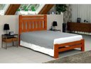 Ver imagem 1 de Cama Queen Size Bari de Madeira Maciça Angelim Pedra/Tauari - Mel