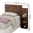 Ver imagem 3 de Cabeceira Solteiro com 1 Mesa de Apoio Palma Kaiki Móveis