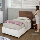 Ver imagem 4 de Cabeceira Solteiro com 1 Mesa de Apoio Palma Kaiki Móveis