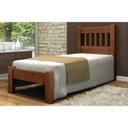 Ver imagem 1 de Cama de Solteiro Pérola de Madeira Maciça Angelim Pedra/Tauari - Castanho