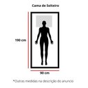 Ver imagem 2 de Cama de Solteiro Bella de Madeira Maciça Angelim Pedra/Tauari - Tabaco/Branco