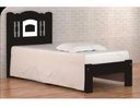 Ver imagem 1 de Cama de Solteiro Bella de Madeira Maciça Angelim Pedra/Tauari - Tabaco/Branco