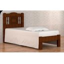 Ver imagem 1 de Cama de Solteiro Bella de Madeira Maciça Angelim Pedra/tauari - Cor Castanho