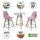 Ver imagem 6 de Mesa Bistrô Eames Eiffel Branca Com 2 Banquetas Rosas De Madeira - Cor: Branco