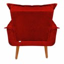 Ver imagem 6 de Kit 2 Poltronas Cadeiras Decorativas Opala Suede Vermelho Pés Palito Recepção Sala de Estar