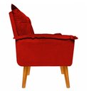 Ver imagem 5 de Kit 2 Poltronas Cadeiras Decorativas Opala Suede Vermelho Pés Palito Recepção Sala de Estar