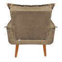 Ver imagem 5 de Poltrona Cadeira Decorativa Opala Suede Cappuccino Pés Palito Recepção Sala de Estar