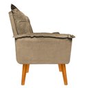 Ver imagem 4 de Poltrona Cadeira Decorativa Opala Suede Cappuccino Pés Palito Recepção Sala de Estar