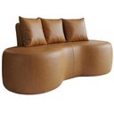 Ver imagem 1 de Sofa 2 Lugares Organico 160 Cm Ibiza Corino Caramelo Vazzano