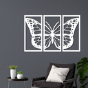 Ver imagem 2 de Conjunto 3 Quadros de Parede Borboleta em MDF