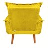 Poltrona Cadeira Decorativa Opala Suede Amarelo Pés Palito Recepção Sala de Estar - 5