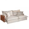 SOFÁ DIOR (2,40M) MOLAS ENSACADAS - TECIDO JOLI (Veludo Premium):Linho Areia - 1