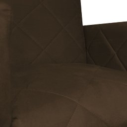 Kit 02 Poltronas Klara Base Ferro Preto Suede - Estopar Kit Klara Base Preta Suede Marrom - 3