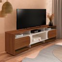 Ver mais imagens de Rack Bancada para Tv 86 Pol 220 Cm 4502 Cedro Off White Arly