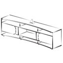 Ver imagem 4 de Rack Bancada para Tv 86 Pol 220 Cm 4502 Cedro Off White Arly