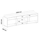 Ver imagem 3 de Rack Bancada para Tv 86 Pol 220 Cm 4502 Cedro Off White Arly