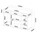 Ver imagem 4 de Cômoda Sapateira London Amendola 7 Gavetas com Rodízios Organizador para Quarto - Demóbile