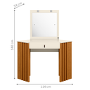 Ver imagem 2 de Camarim Ripado com Led e Espelho Uraí Cinamomo Off White