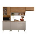 Ver imagem 5 de Kit de Cozinha Compacta Alba com Balcão 120m com Tampo Mdp - Amêndola Touch/ Nude Prime Tx Demóbile