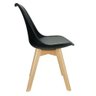Kit 5 Cadeiras Eames Wood Leda Design Preta - 4