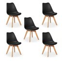 Ver imagem 1 de Kit 5 Cadeiras Eames Wood Leda Design Preta