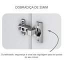 Ver imagem 4 de Guarda Roupa Casal Linea com Espelho e Gaveteiro Milão com Chave Neve - Novo Horizonte