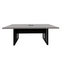 Ver imagem 2 de Mesa de Reunião Industrial 1 Caixa de Tomada MDP 200cm Cinza Sagrado com Preto