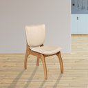 Ver imagem 2 de Kit 8 Cadeiras para Mesa de Jantar 44 x 86 Cm Irlanda Madeira Maciça Imbuia Linho Bege M58 - RMI