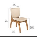 Ver imagem 3 de Kit 8 Cadeiras para Mesa de Jantar 44 x 86 Cm Irlanda Madeira Maciça Imbuia Linho Bege M58 - RMI