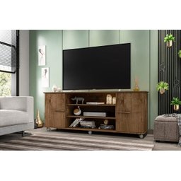 Rack para Tv Odeon Madeira Rústica - Bechara Móveis - 2