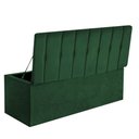 Ver imagem 2 de Calçadeira Baú Recamier Solteiro 100CM Kiara Courino Verde - D A DECOR