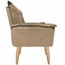 Ver imagem 5 de Kit 2 Poltrona Suede Cappuccino Cadeira Decorativa Julia Opala Sala Recepção Pés Caramelo