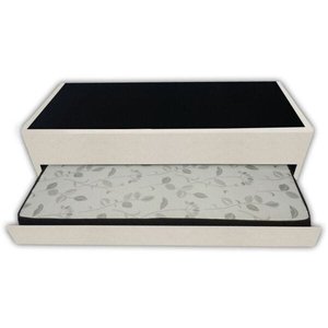 Bicama Box Solteiro com Auxiliar sem Colchão 88x188 Corino Bege