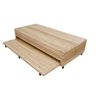 Bicama Box Solteiro com Auxiliar sem Colchão 88x188 Corino Bege - 2