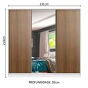 Ver imagem 3 de Guarda Roupa Juvenil 100% Mdf Madesa Kevin 3 Portas de Correr com Espelho - Branco/rustic