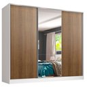 Ver imagem 2 de Guarda Roupa Juvenil 100% Mdf Madesa Kevin 3 Portas de Correr com Espelho - Branco/rustic