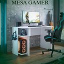 Ver imagem 6 de Mesa de Escritório Gamer MDF 114cm Branco Qmovi