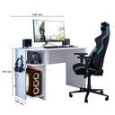 Ver imagem 5 de Mesa de Escritório Gamer MDF 114cm Branco Qmovi