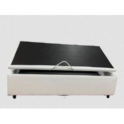 Bicama Box Baú 78x188x46 Solteiro Especial 3 em 1  Corino Branco - 3