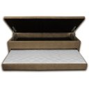 Ver imagem 1 de Bicama Box Baú 3 em 1 Solteiro Sued Bege com Cama Auxiliar Ortopédica Firme