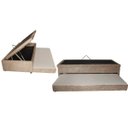 Ver imagem 2 de Bicama Box Baú 3 em 1 Solteiro Sued Bege com Cama Auxiliar Ortopédica Firme