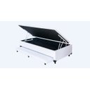 Ver imagem 1 de Cama Box Baú 3 em 1 Solteiro Medida Especial Corino Branco com Cama Auxiliar Ortopédica Firme