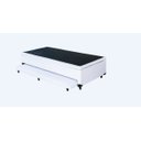 Ver imagem 2 de Cama Box Baú 3 em 1 Solteiro Medida Especial Corino Branco com Cama Auxiliar Ortopédica Firme