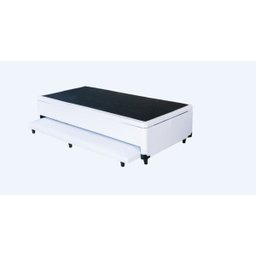Cama Box Baú 3 em 1 Solteiro Medida Especial Corino Branco com Cama Auxiliar Ortopédica Firme - 2