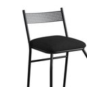 Ver imagem 3 de Banqueta Alta com Encosto Ibiza Industrial para Balcão Cozinha Sintético Preto - Aurora Line