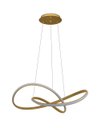 Ver imagem 1 de Lustre Pendente Led Design Moderno Dourado 3000k Trilha - SL Iluminação