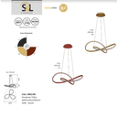 Ver imagem 3 de Lustre Pendente Led Design Moderno Dourado 3000k Trilha - SL Iluminação