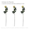 3 Hastes Rosa Unitária 71cm Artificial Amarelo para Arranjos - 7