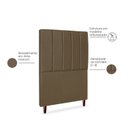 Ver imagem 4 de Cabeceira Estofada Cama Box Solteiro Carla 110cm Linho:marrom